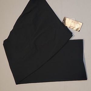NWT Black Pants, zipper front, faux front pockets 16W
